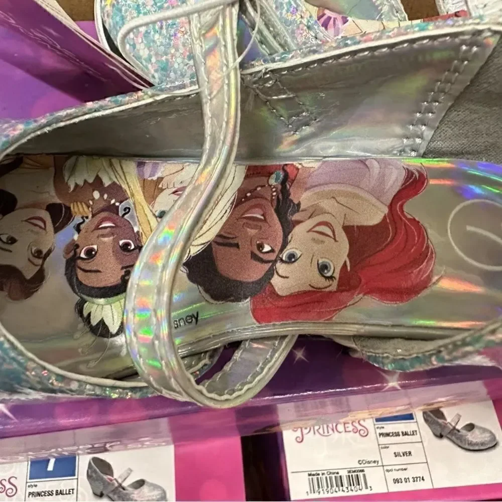 Casepack-Disney Princess Girls Toddler Ballet Dress Shoes -Case Of 6- SIZE 7 New